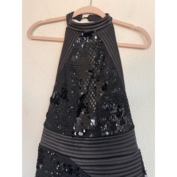 ZHIVAGO Ischia Open-Back Halter Sequin Midi Dress US4 - Picture 6 of 9